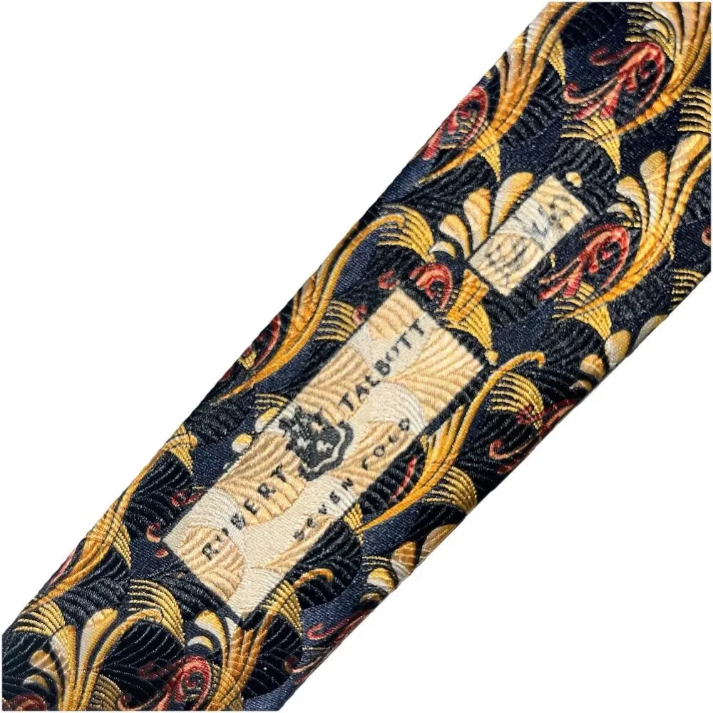 Robert Talbott Tie Seven Fold 14/40 Limited Edition Hand Sewn Woven Italian Silk